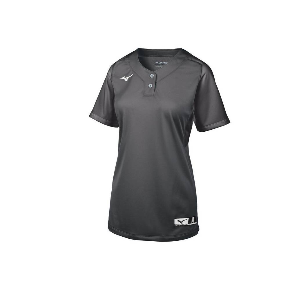 Camisas Mizuno Softball Aerolite 2-Button - Mulher - Cinzentas - CMYSD7605